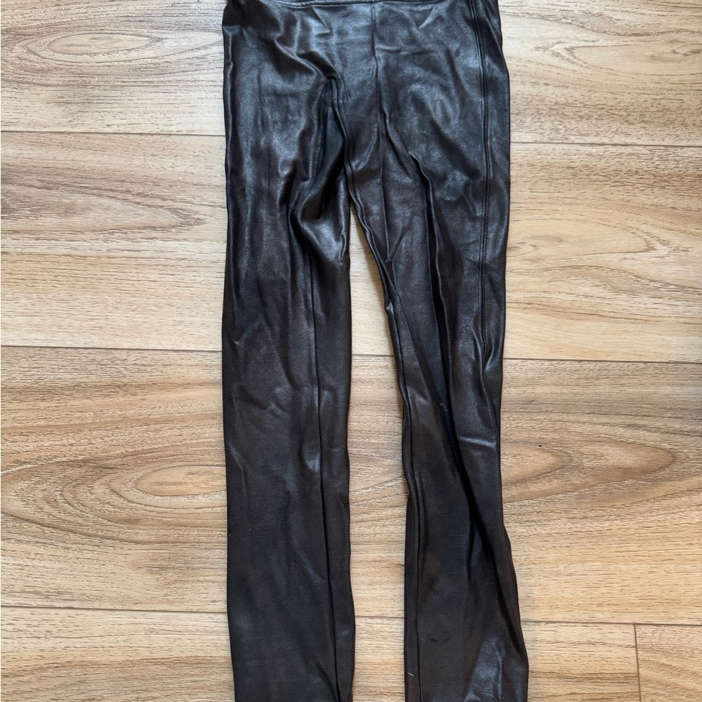 SPANX Shiny Black Leggings